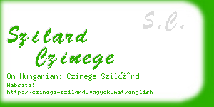 szilard czinege business card